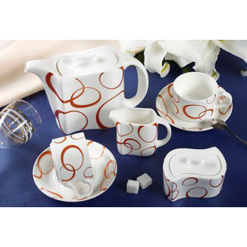 15 Pieces Porcelain Coffee Set (LFR6426)